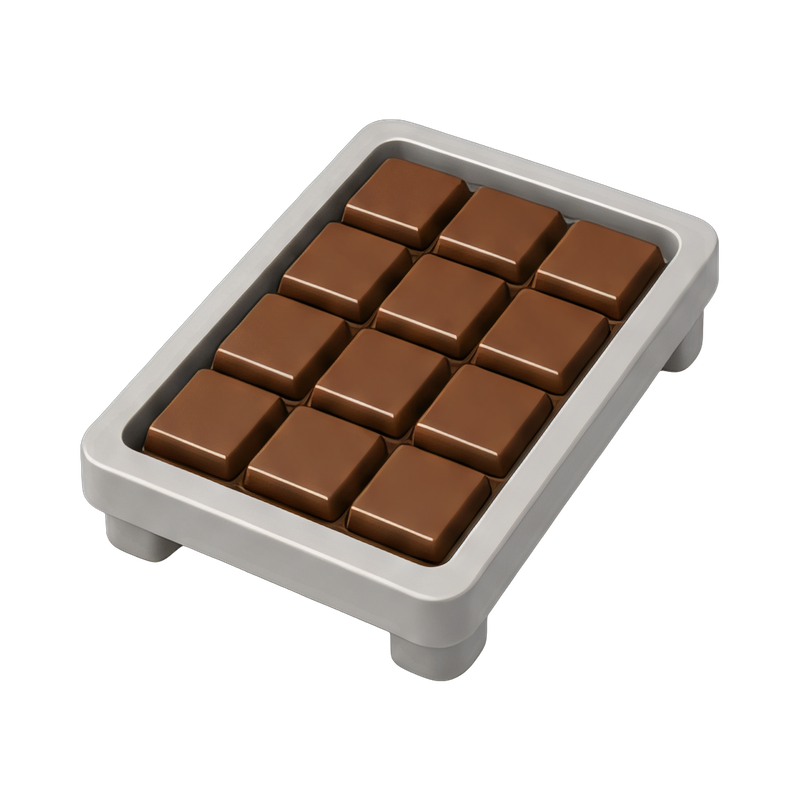 chocolate bar mold with filling