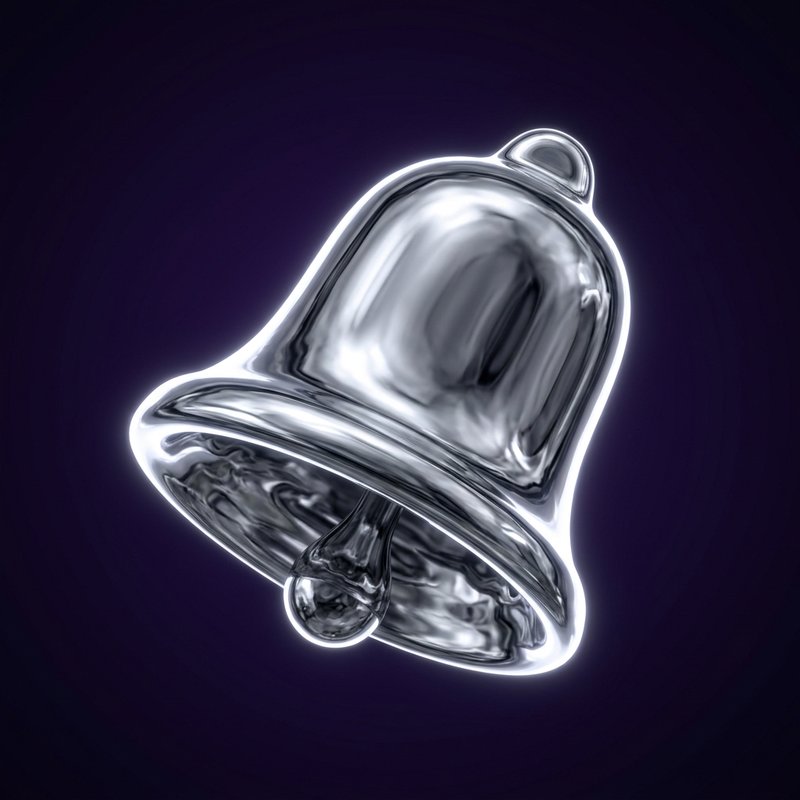 Elegant bell design in PNG