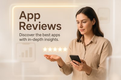 Informative App Reviews Promotional Graphic