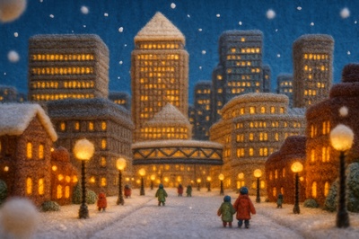 Whimsical Woolen Wonderland at Canary Wharf