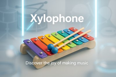 Colorful Xylophone with Musical Theme and Playful Design