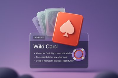 3D Illustration of a Wild Card for a Web Page Design