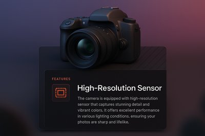 3D Camera Scene with High-Resolution Features