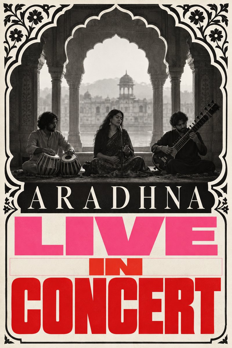 Ornate concert event poster