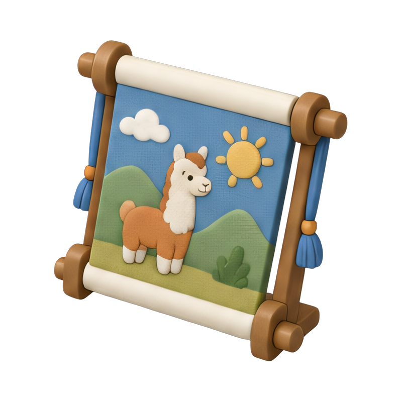whimsical cartoon tapestry design