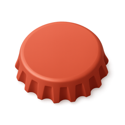 Stylish 3D Bottle Cap Icon with Isometric View