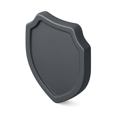 Stylized 3D Trauma Plate Icon in Isometric View
