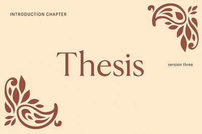 Updated Thesis Cover Design with Floral Patterns