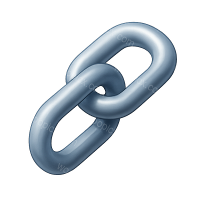 Stylized 3D Linked Chains in Isometric View