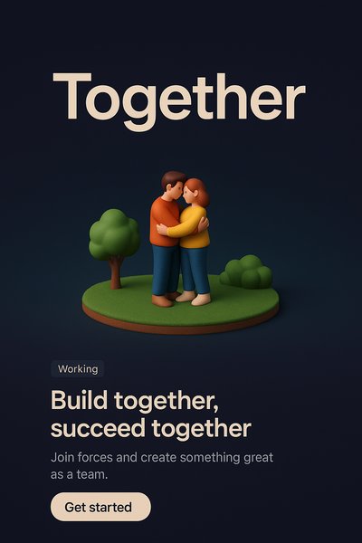 Realistic 3D Scene Emphasizing Togetherness and Collaboration
