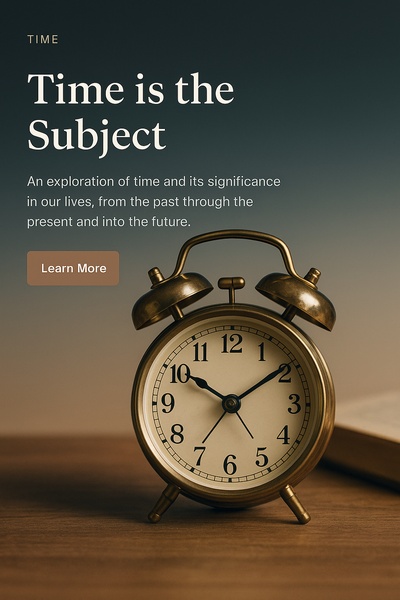 Stylish Time Illustration for Web Design