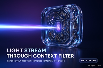 Light Stream Through Context Filter - Hyperrealistic 3D Scene