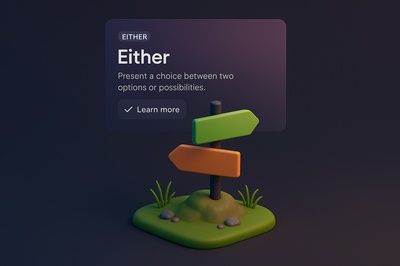 3D Scene Depicting Choices with Signpost