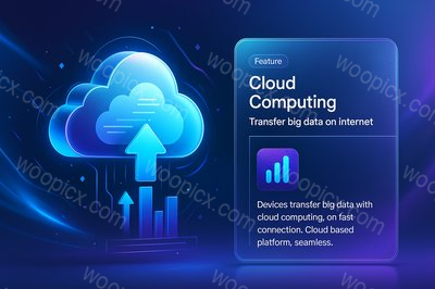 Futuristic Cloud Computing Technology Illustration
