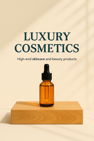 Elegant Product Display for Luxury Cosmetics