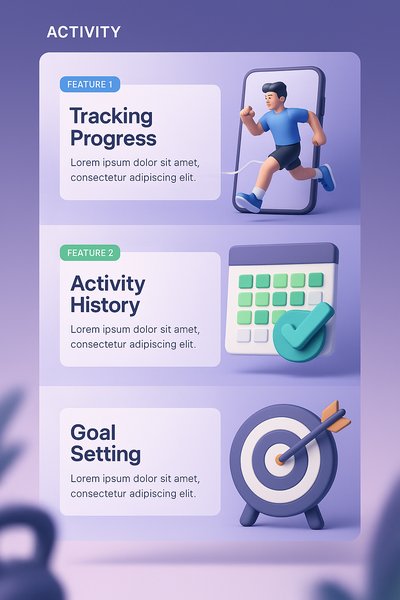3D Web Page Design Featuring Activity Features