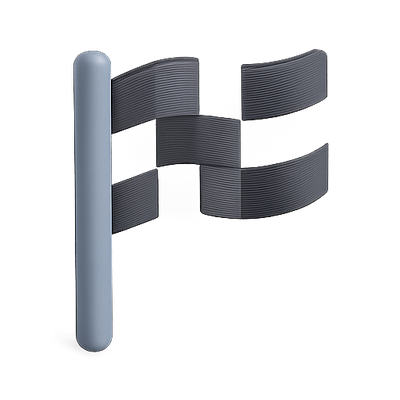 Stylized Racing Finish Line Flag Icon