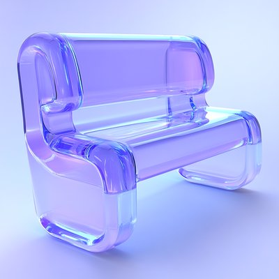 Stylish Transparent Purple Chair with Modern Design
