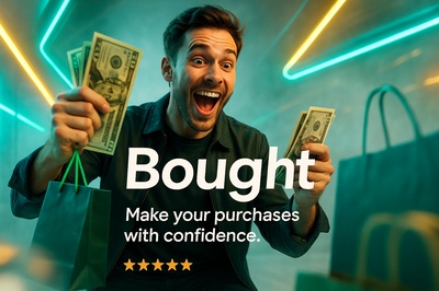 Dynamic Neon Carousel Slide for Confident Purchases