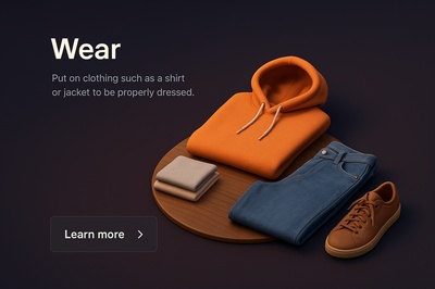 Stylish Clothing Display in 3D Realistic Scene