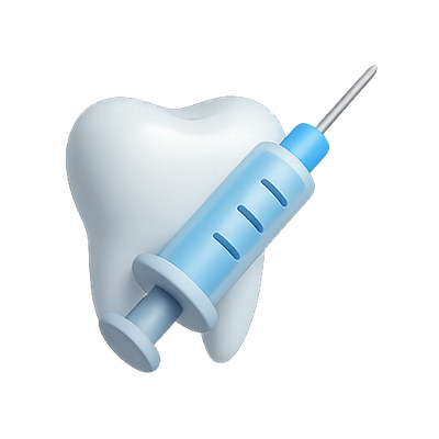 Dental Injection Icon with Tooth Graphic