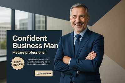 Confident Businessman in Modern Office Setting
