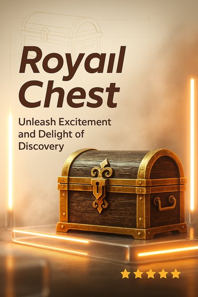Neon Royal Chest Carousel Slide Design with Engaging Elements