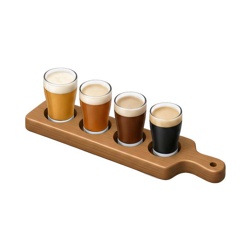 wooden beer flight paddle
