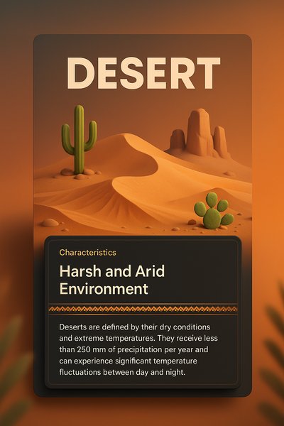 Desert-Themed Web Page Design with 3D Elements