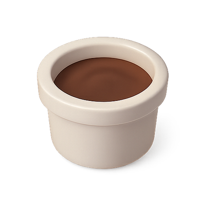 Minimalist Container with Brown Substance