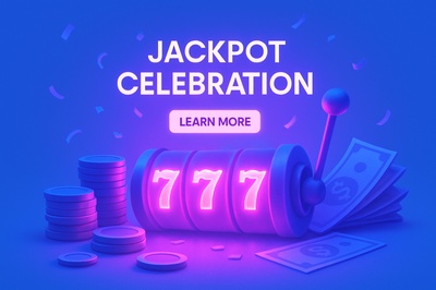 Vibrant Neon Jackpot Celebration with Glowing Elements
