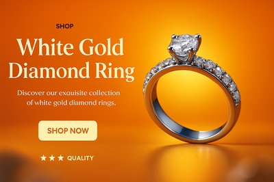 Stunning White Gold Diamond Ring with Elegant Design