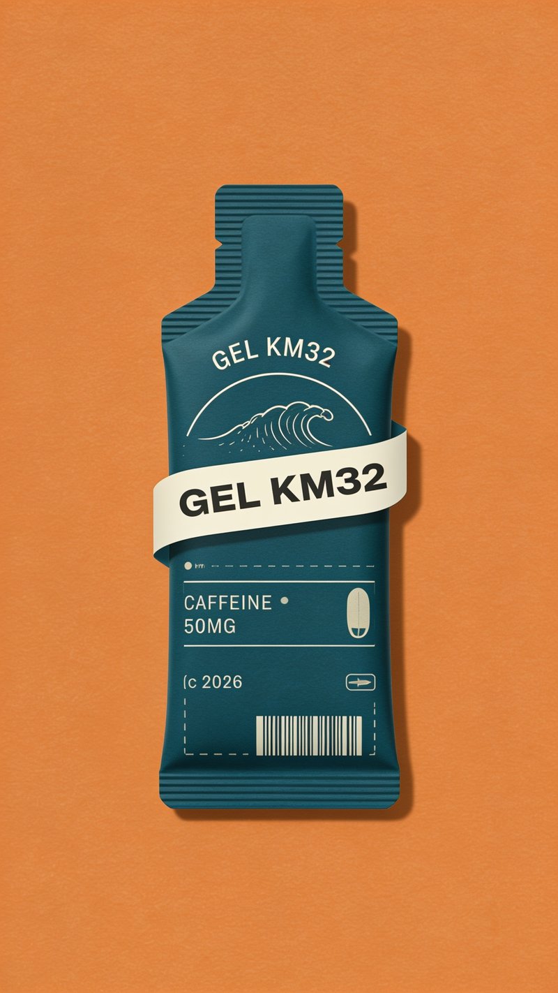 Energy gel packets on a table