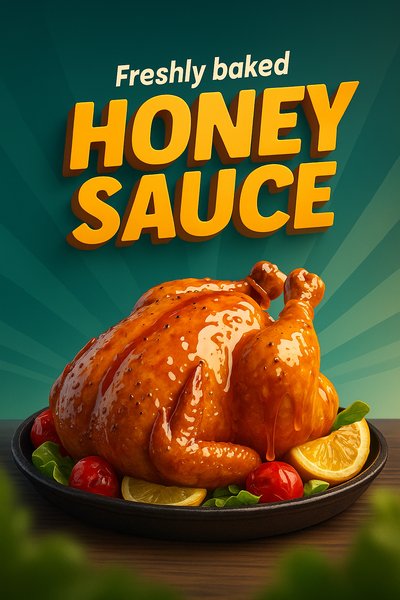 Deliciously Baked Chicken with Honey Sauce
