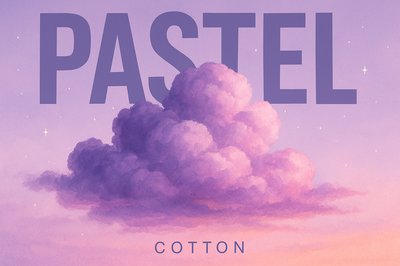 Elegant Fantasy Sky Spectrum with Pastel Cotton Clouds