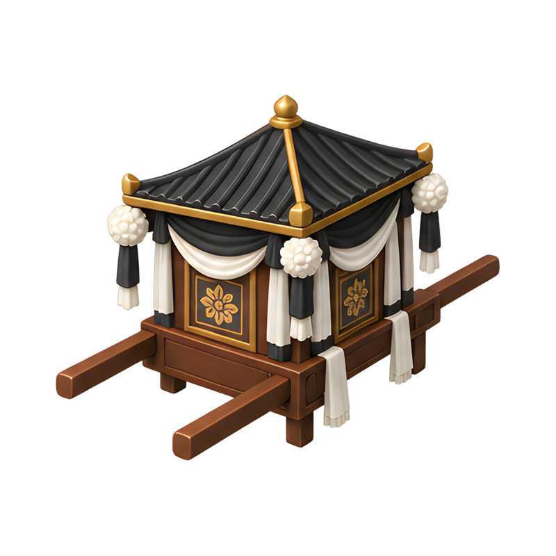 ornate korean funeral bier