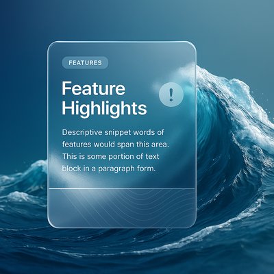 Dynamic Ocean Waves with Transparent Feature Box