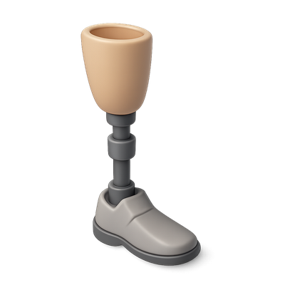 3D Icon of a Prosthetic Limb with Realistic Details