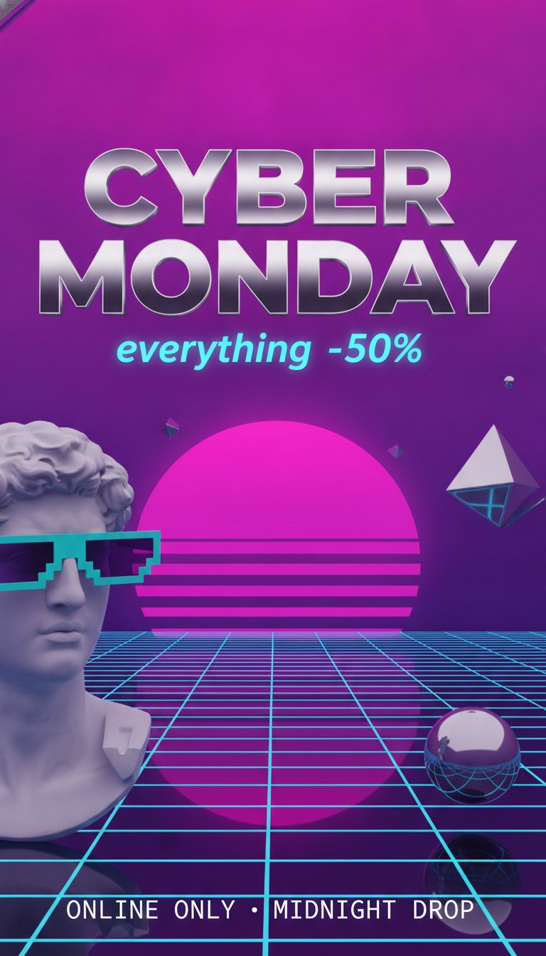Cyber Monday sale banner design