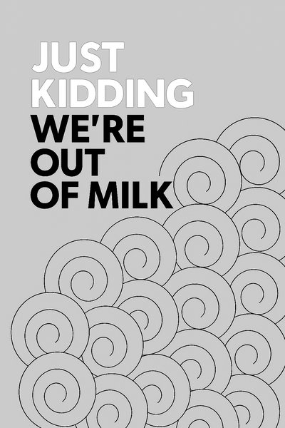 Humorous Graphic Announcement with Minimalist Design