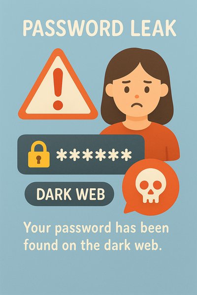 Alert Graphic on Password Security and Dark Web Risks