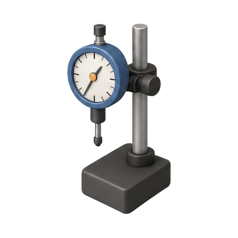 dial indicator mounted on stand
