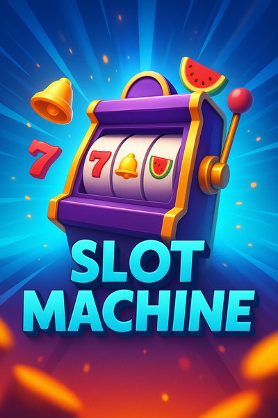 Dynamic Slot Machine Illustration with Vibrant Colors