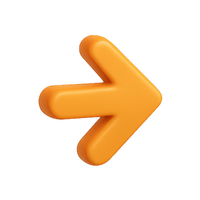 Stylized Orange Right Arrow Icon