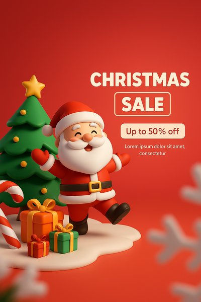 Festive Christmas Sale Promotion Graphic
