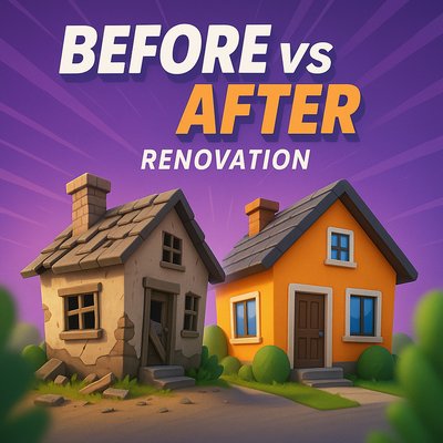 Visual Comparison of Home Renovation Before and After
