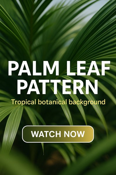 Tropical Botanical Background with Palm Leaf Pattern