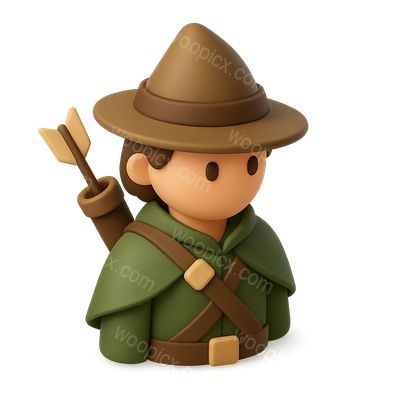 3D Icon of a Ranger Frontier Scout with Isometric View