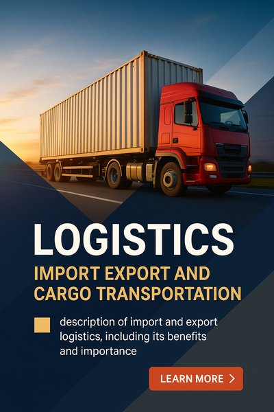 Logistics Industry: Container Truck on Highway at Sunset