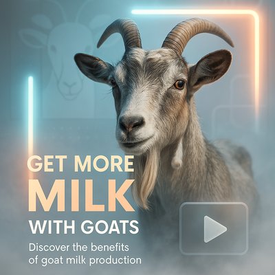 Promotional Image Highlighting Goat Milk Production Benefits